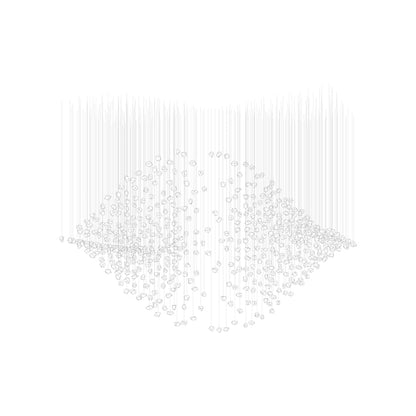 Customizable Raw Crystal Chandelier with Adjustable Height & Dimmable