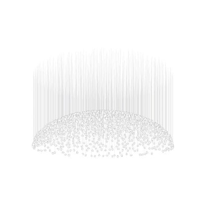 Customizable Raw Crystal Chandelier with Adjustable Height & Dimmable