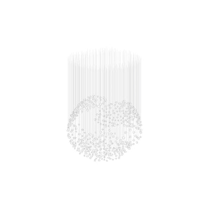 Customizable Raw Crystal Chandelier with Adjustable Height & Dimmable