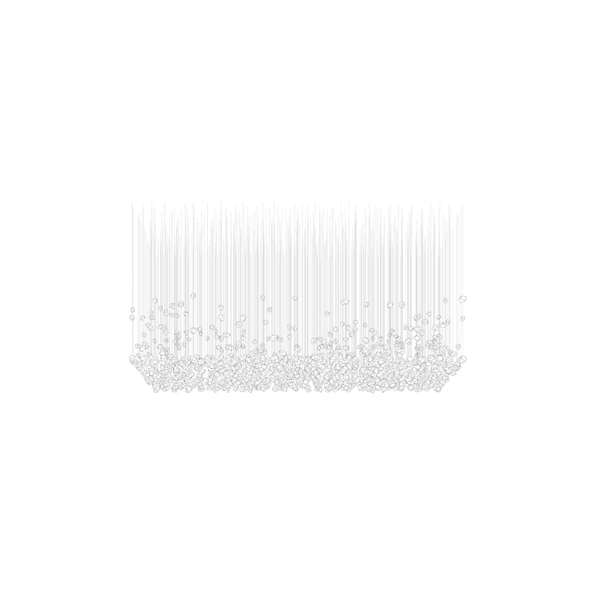 Customizable Raw Crystal Chandelier with Adjustable Height & Dimmable