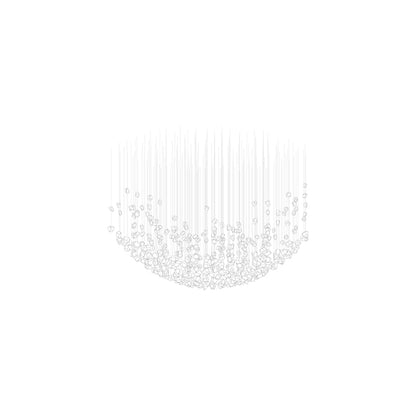 Customizable Raw Crystal Chandelier with Adjustable Height & Dimmable