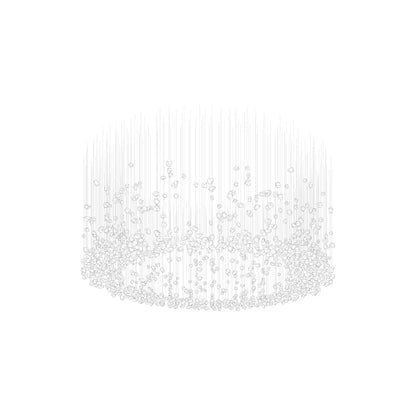 Customizable Raw Crystal Chandelier with Adjustable Height & Dimmable