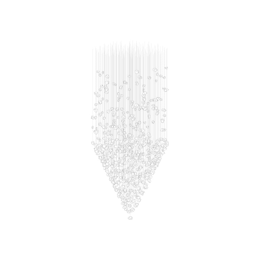Customizable Raw Crystal Chandelier with Adjustable Height & Dimmable