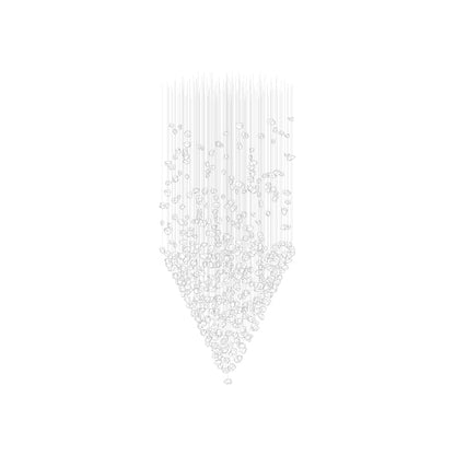 Customizable Raw Crystal Chandelier with Adjustable Height & Dimmable