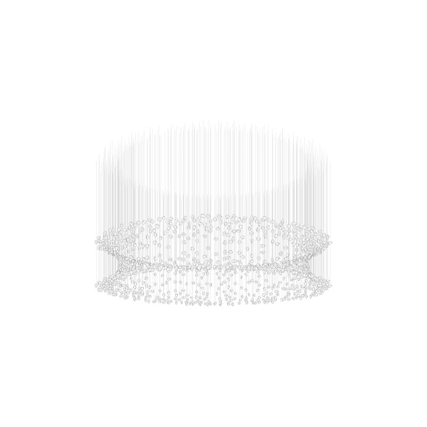 Customizable Raw Crystal Chandelier with Adjustable Height & Dimmable