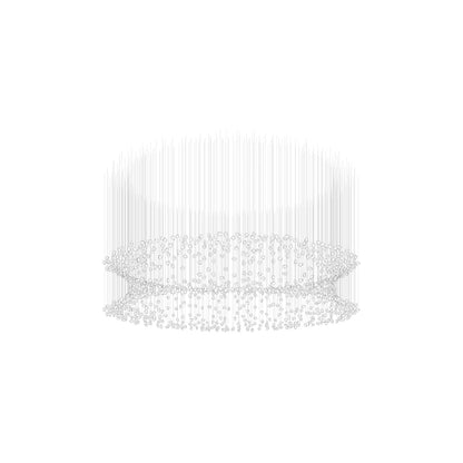 Customizable Raw Crystal Chandelier with Adjustable Height & Dimmable
