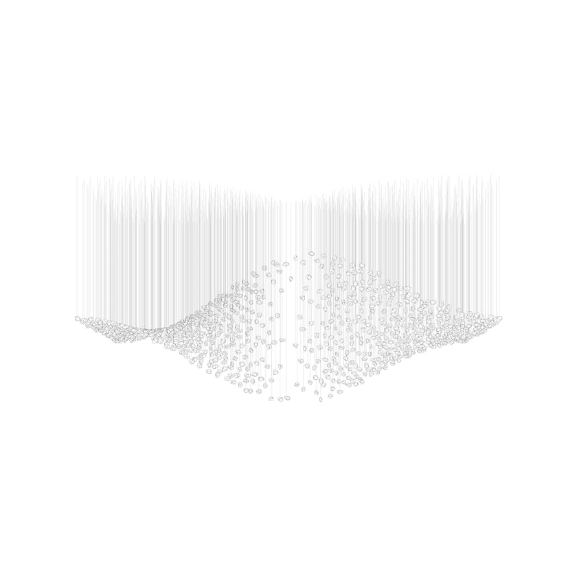Customizable Raw Crystal Chandelier with Adjustable Height & Dimmable