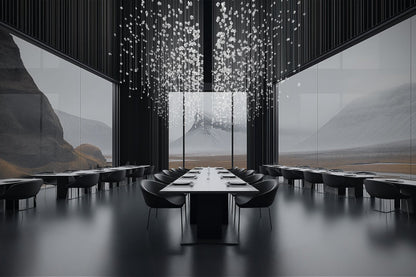 Customizable Raw Crystal Chandelier with Adjustable Height & Dimmable