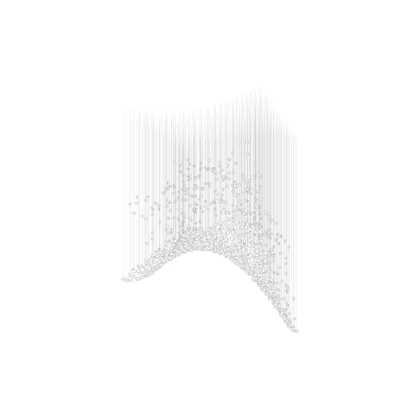 Customizable Raw Crystal Chandelier with Adjustable Height & Dimmable