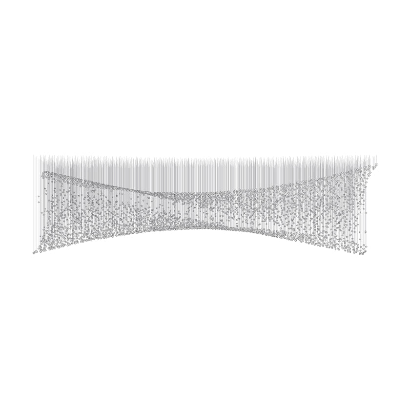 Customizable Raw Crystal Chandelier with Adjustable Height & Dimmable