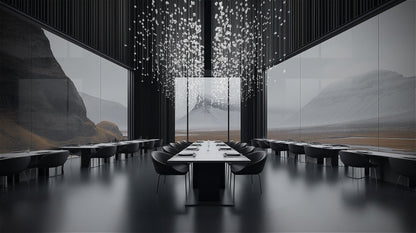 Customizable Raw Crystal Chandelier with Adjustable Height & Dimmable