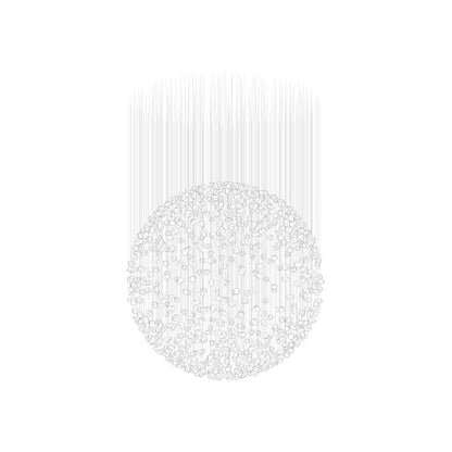 Customizable Raw Crystal Chandelier with Adjustable Height & Dimmable