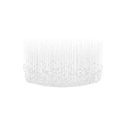 Customizable Raw Crystal Chandelier with Adjustable Height & Dimmable