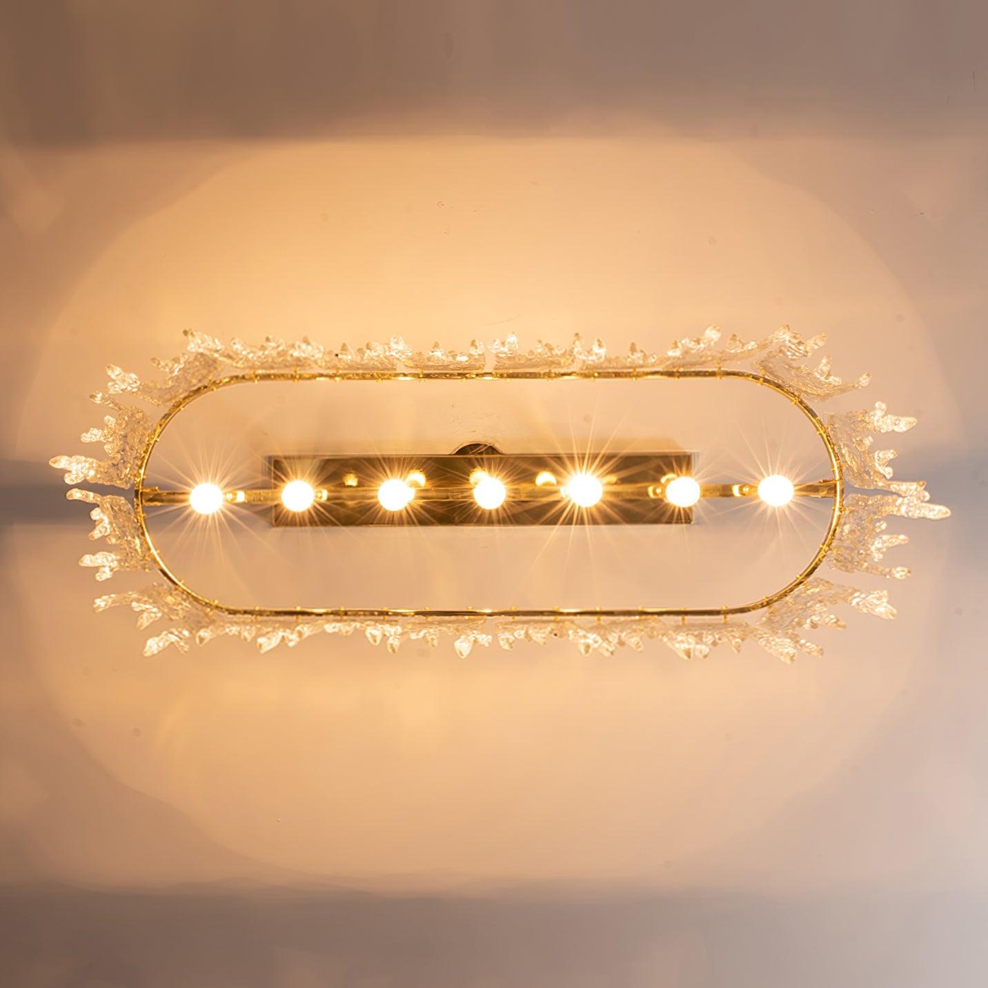 Modern Rectangular Icicle Glass Chandelier with Adjustable Height and