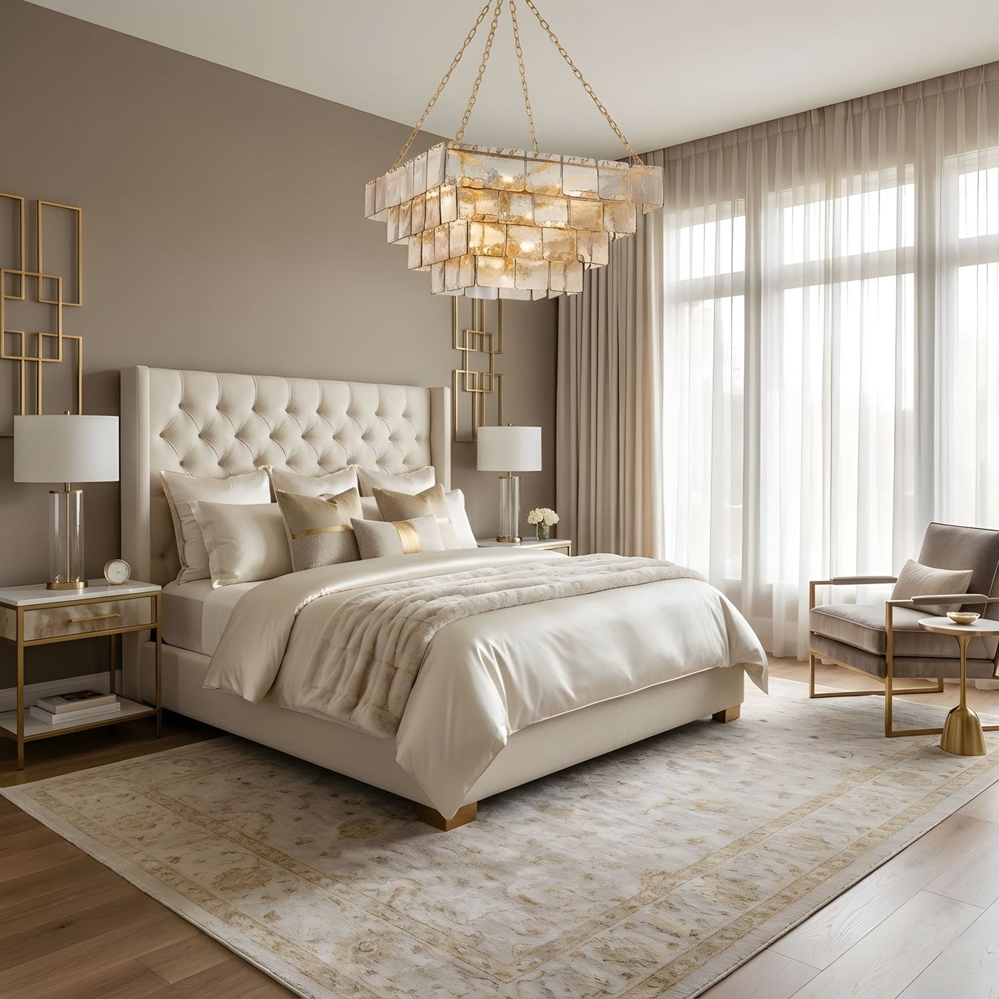 Regal Chain Chandelier - Elegant Lighting with Adjustable Height & Cry