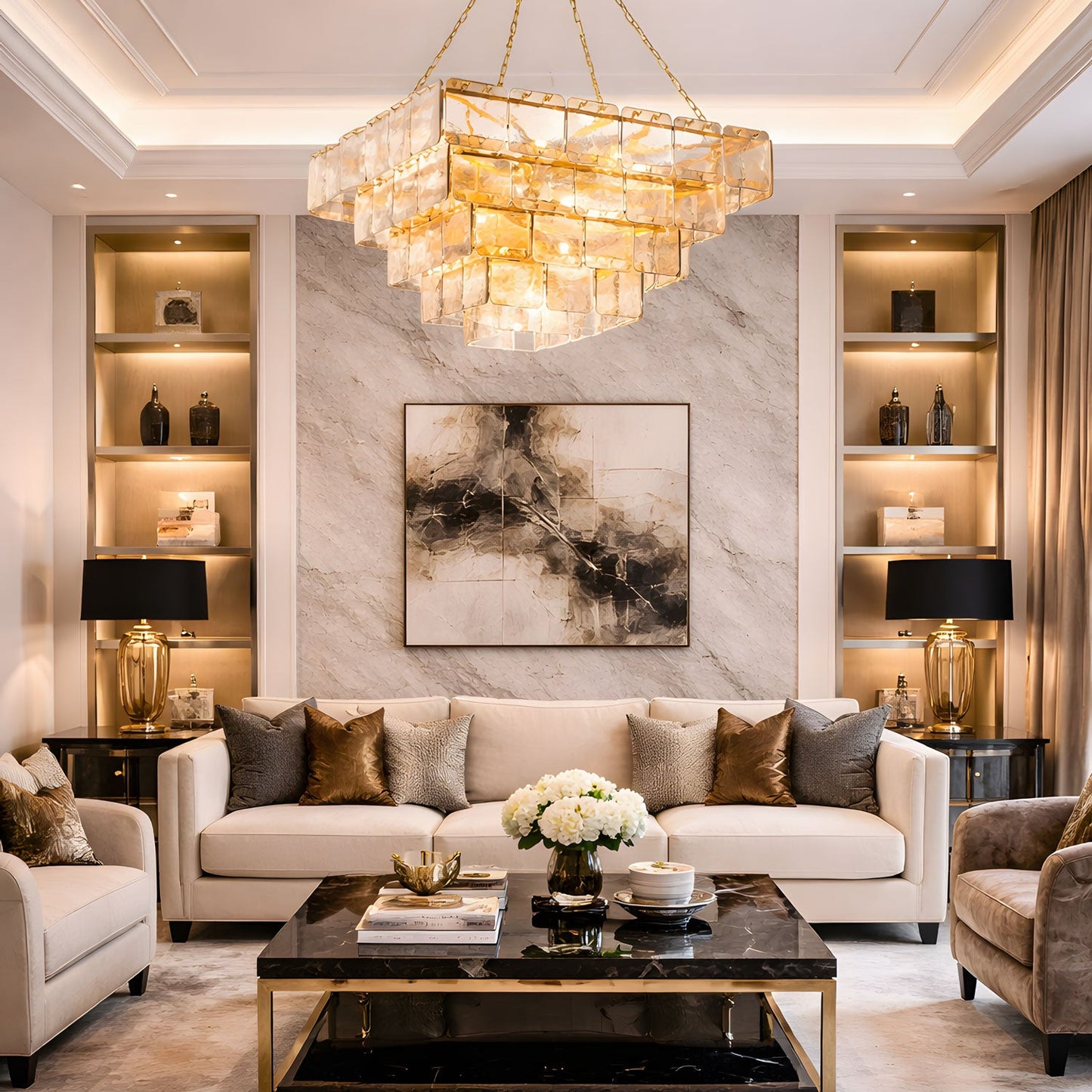 Regal Chain Chandelier - Elegant Lighting with Adjustable Height & Cry