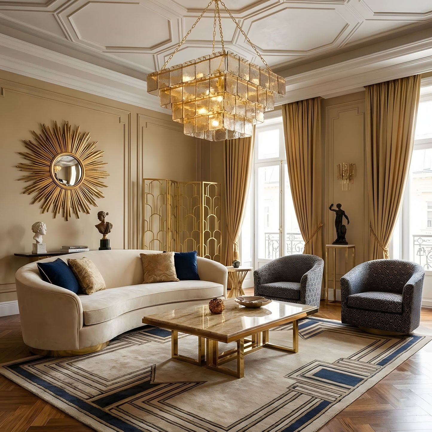 Regal Chain Chandelier - Elegant Lighting with Adjustable Height & Cry