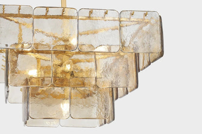 Elegant Regal Chandelier - Crystal Accents, Adjustable Height