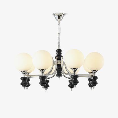 Regal Orb Chandelier - Elegant Design with Adjustable Height & LED Lig