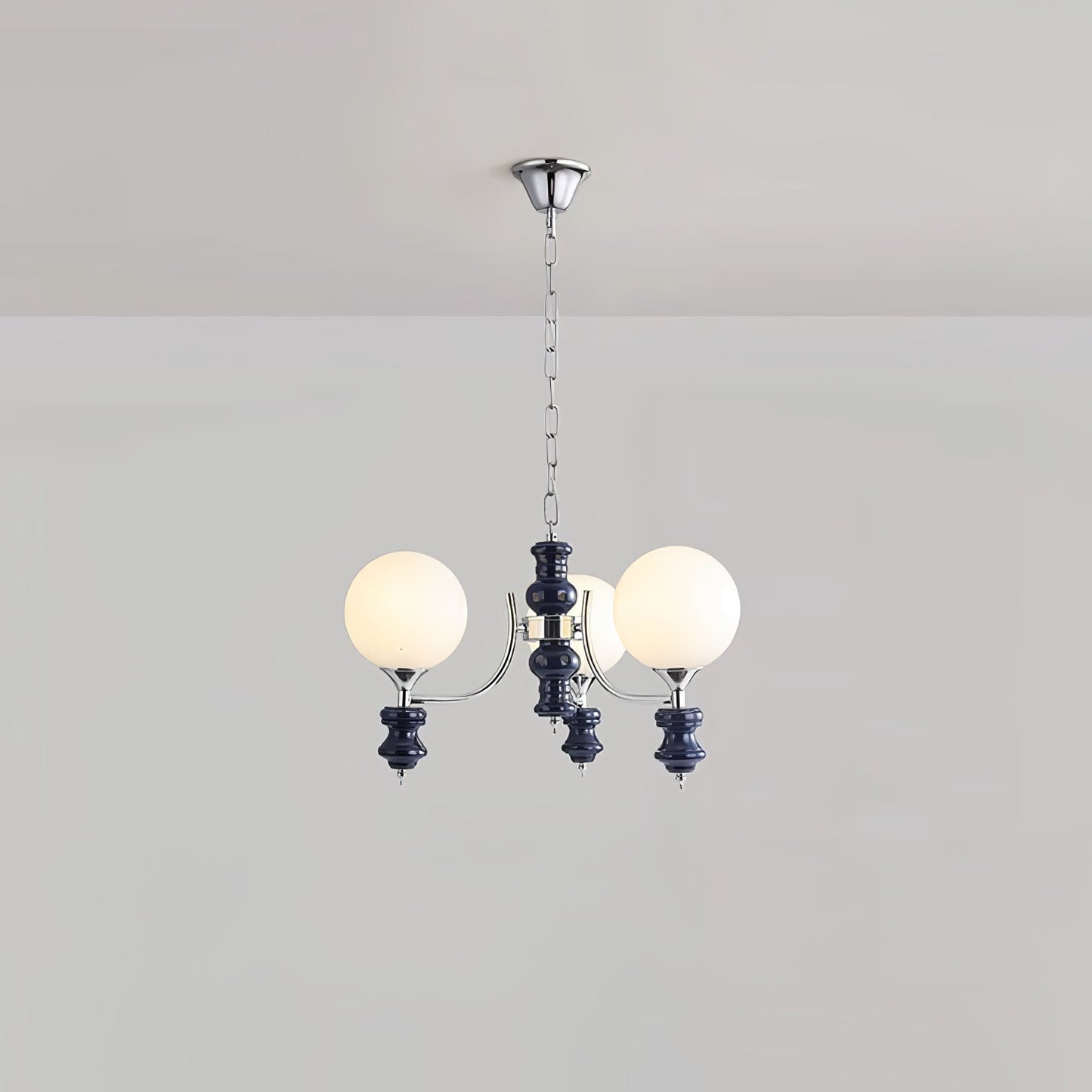 Regal Orb Chandelier - Elegant Design with Adjustable Height & LED Lig