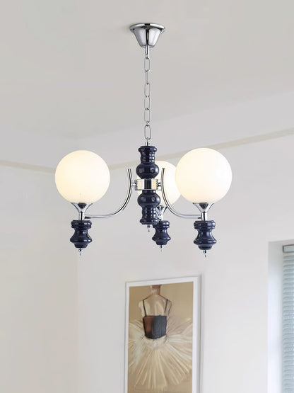 Regal Orb Chandelier - Elegant Design with Adjustable Height & LED Lig