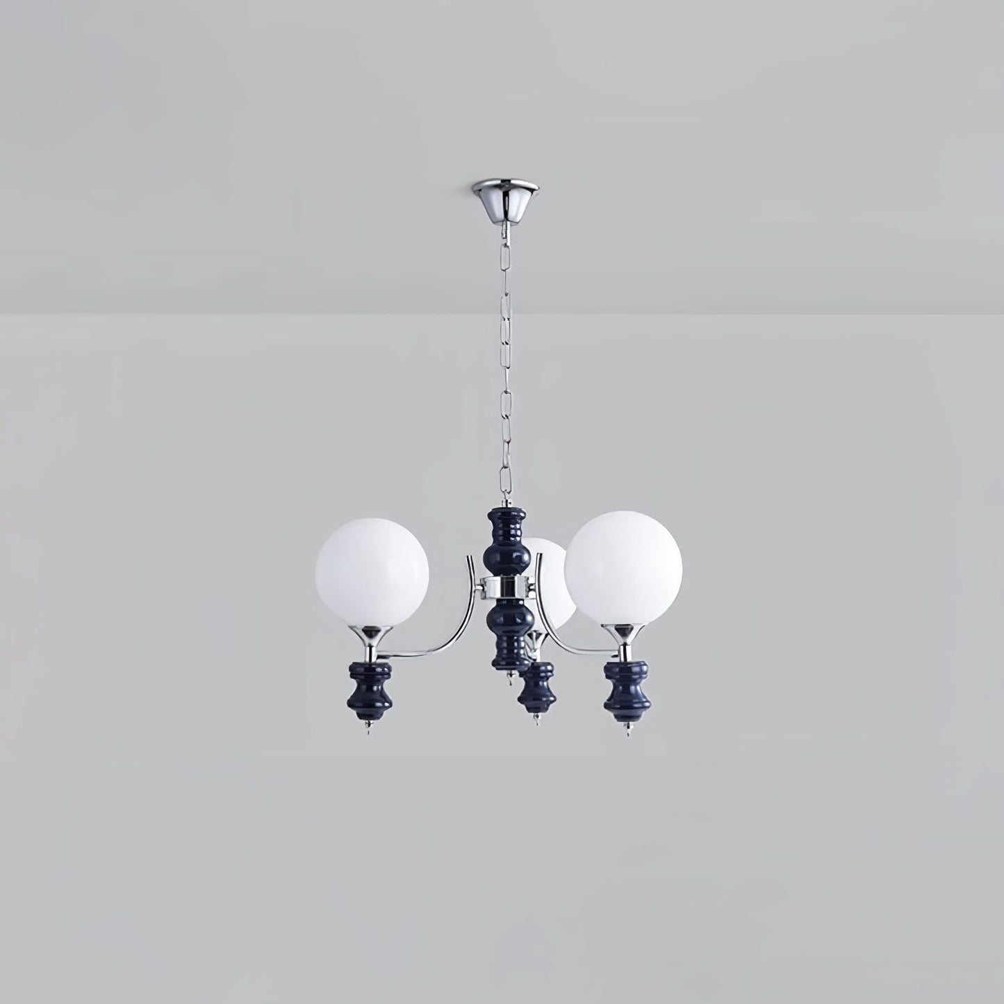 Regal Orb Chandelier - Elegant Design with Adjustable Height & LED Lig