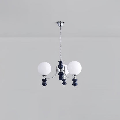 Regal Orb Chandelier - Elegant Design with Adjustable Height & LED Lig