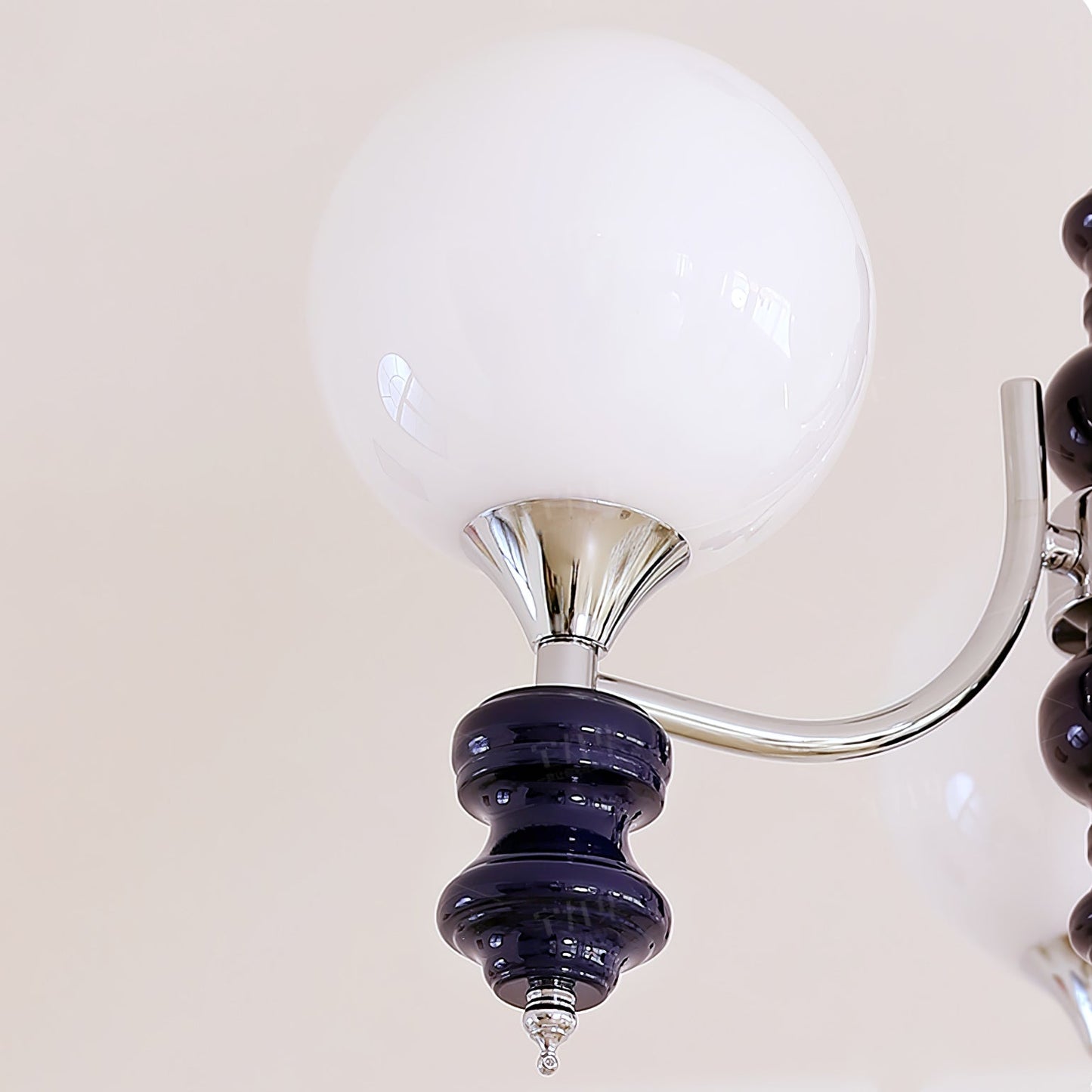 Regal Orb Chandelier - Elegant Design with Adjustable Height & LED Lig
