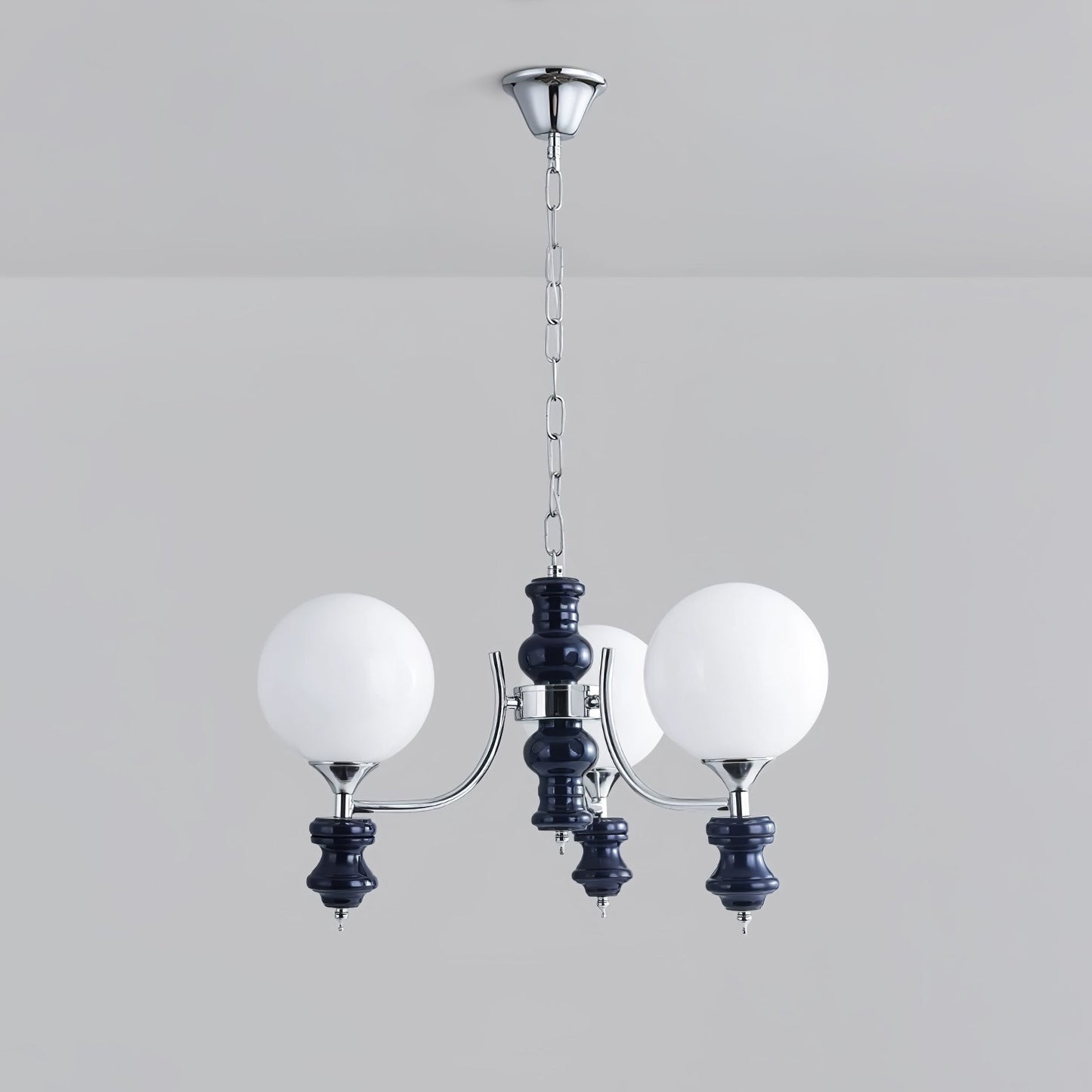 Regal Orb Chandelier - Elegant Design with Adjustable Height & LED Lig