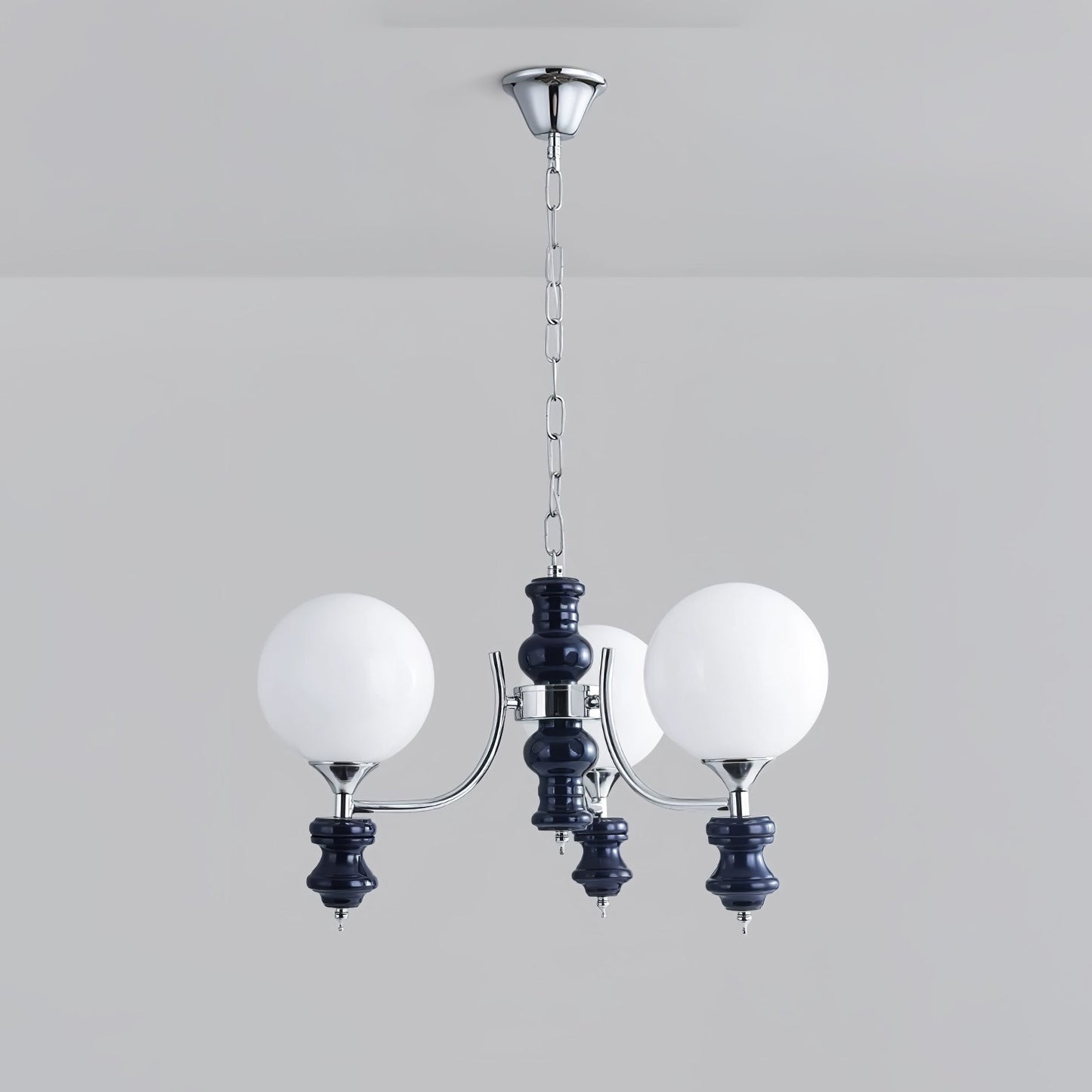 Regal Orb Chandelier - Elegant Design with Adjustable Height & LED Lig