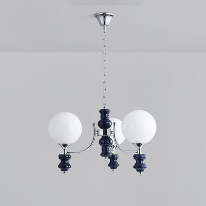 Regal Orb Chandelier - Elegant Design with Adjustable Height & LED Lig