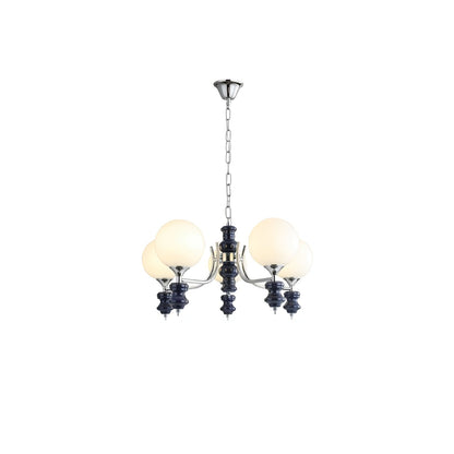 Regal Orb Chandelier - Elegant Design with Adjustable Height & LED Lig