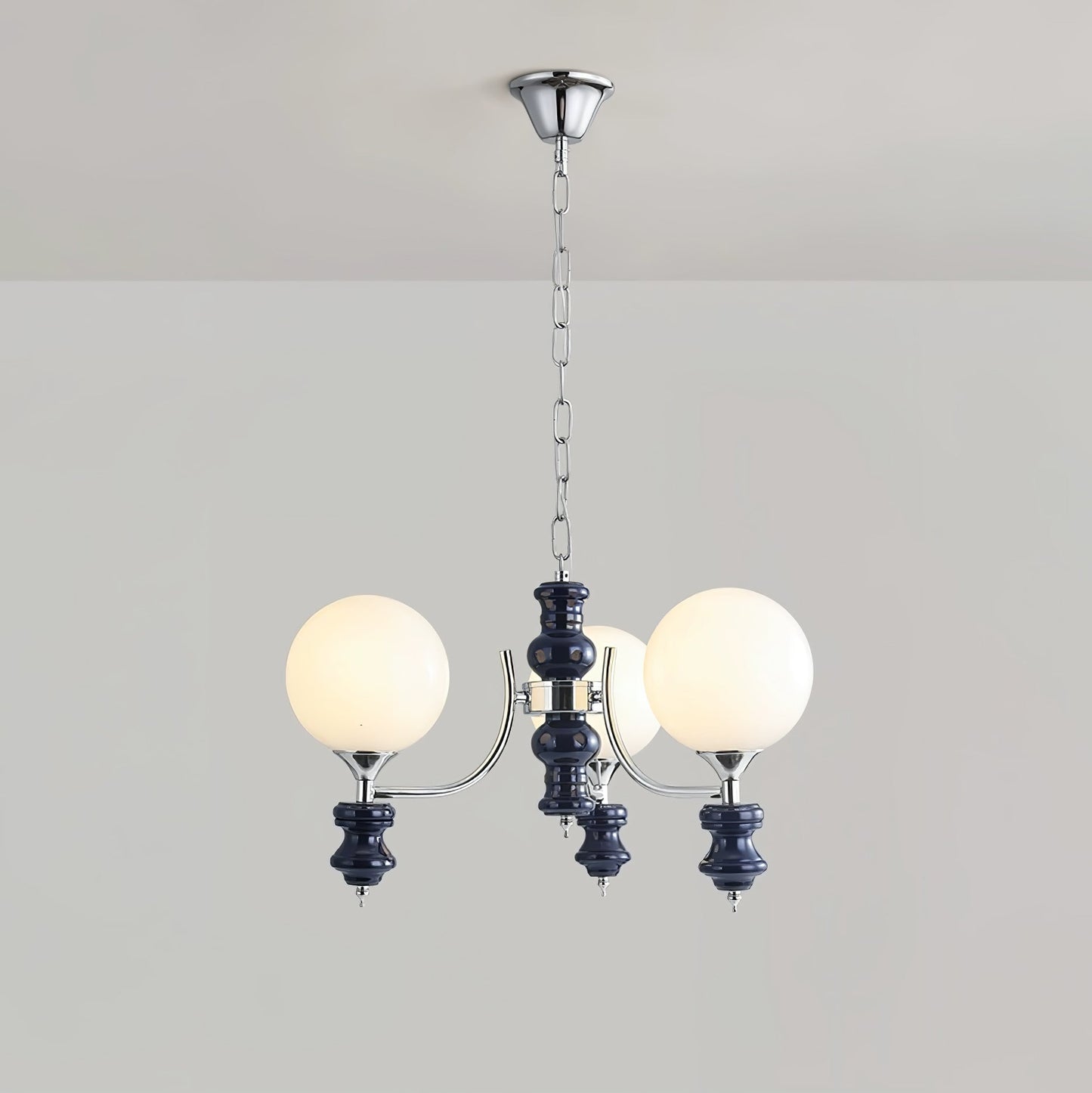 Regal Orb Chandelier - Elegant Design with Adjustable Height & LED Lig