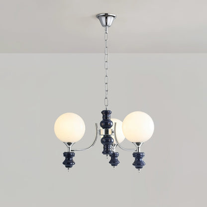 Regal Orb Chandelier - Elegant Design with Adjustable Height & LED Lig
