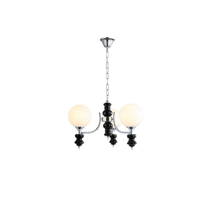 Regal Orb Chandelier - Elegant Design with Adjustable Height & LED Lig