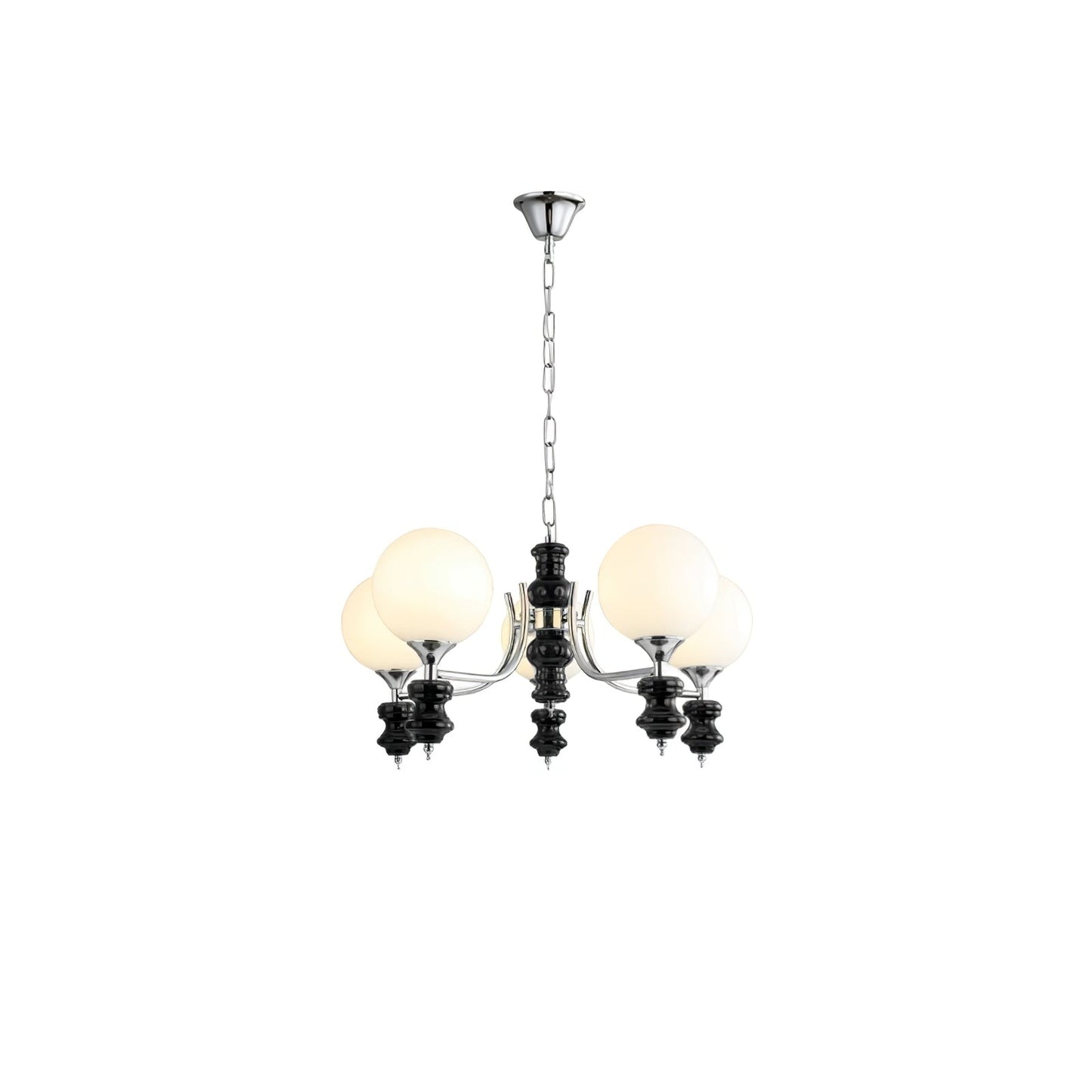 Regal Orb Chandelier - Elegant Design with Adjustable Height & LED Lig