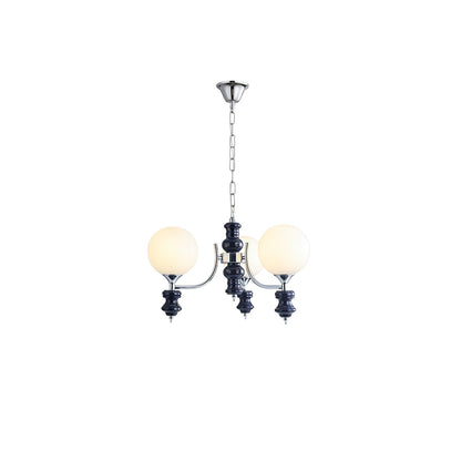 Regal Orb Chandelier - Elegant Design with Adjustable Height & LED Lig