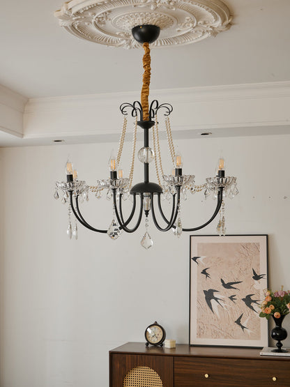 Elegant Regalia Crystal Chandelier - Adjustable Height, Dazzling Spark