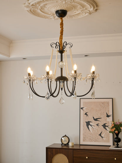 Elegant Regalia Crystal Chandelier - Adjustable Height, Dazzling Spark