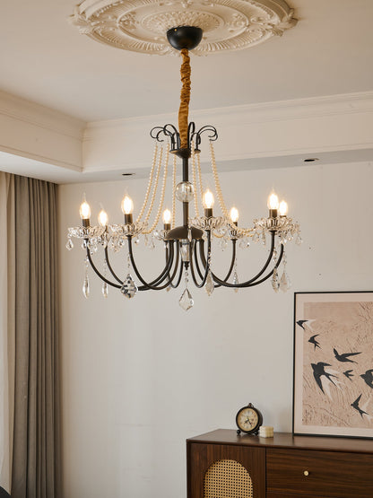 Elegant Regalia Crystal Chandelier - Adjustable Height, Dazzling Spark