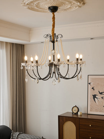 Elegant Regalia Crystal Chandelier - Adjustable Height, Dazzling Spark