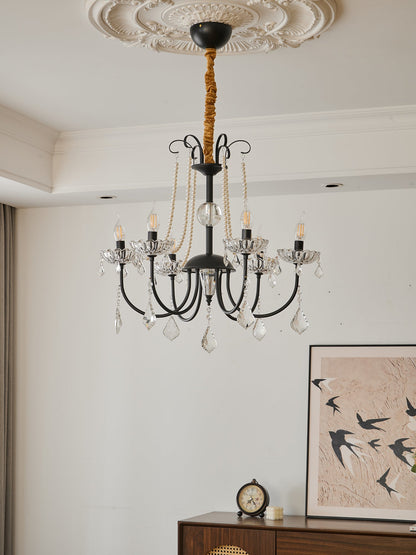Elegant Regalia Crystal Chandelier - Adjustable Height, Dazzling Spark
