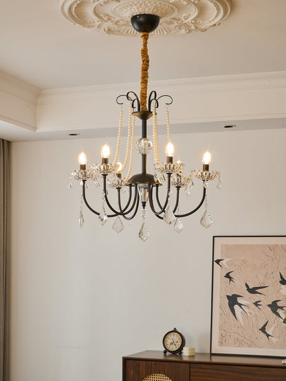 Elegant Regalia Crystal Chandelier - Adjustable Height, Dazzling Spark