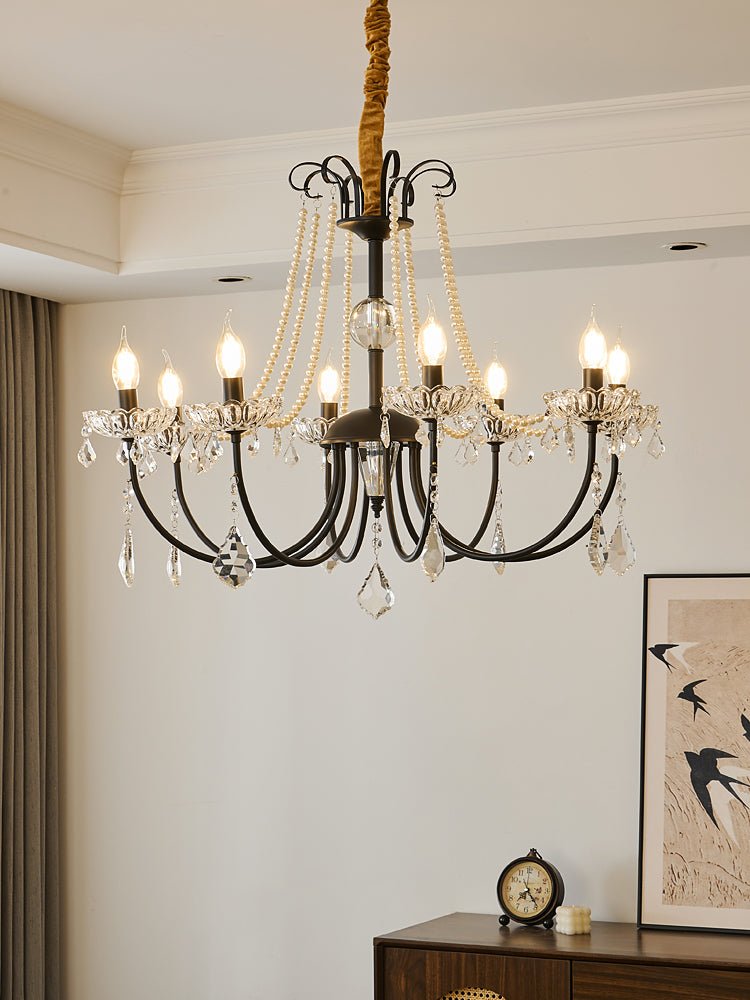 Elegant Regalia Crystal Chandelier - Adjustable Height, Dazzling Spark