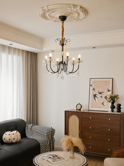 Elegant Regalia Crystal Chandelier - Adjustable Height, Dazzling Spark