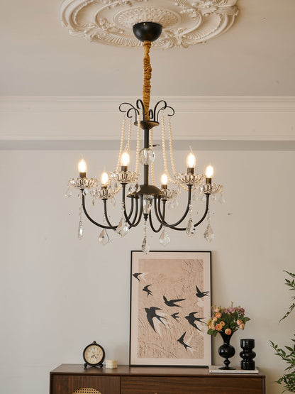 Elegant Regalia Crystal Chandelier - Adjustable Height, Dazzling Spark
