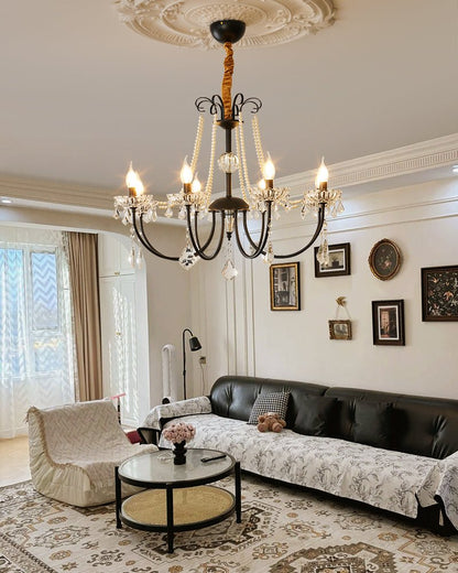 Elegant Regalia Crystal Chandelier - Adjustable Height, Dazzling Spark