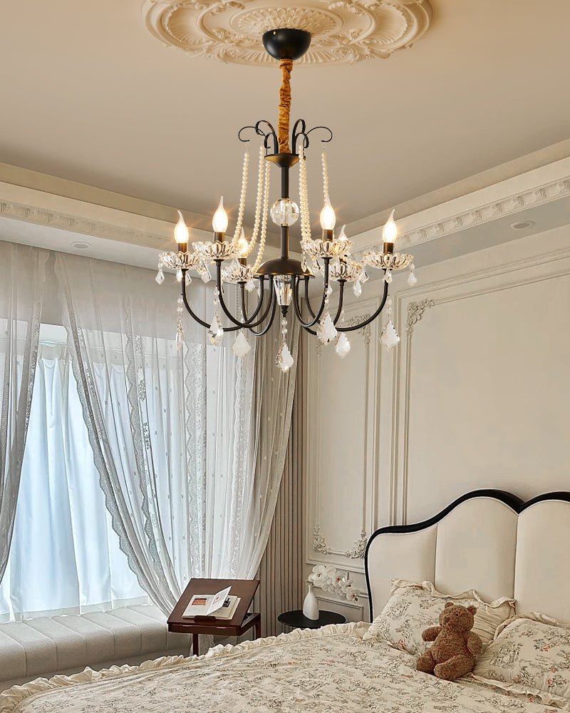 Elegant Regalia Crystal Chandelier - Adjustable Height, Dazzling Spark