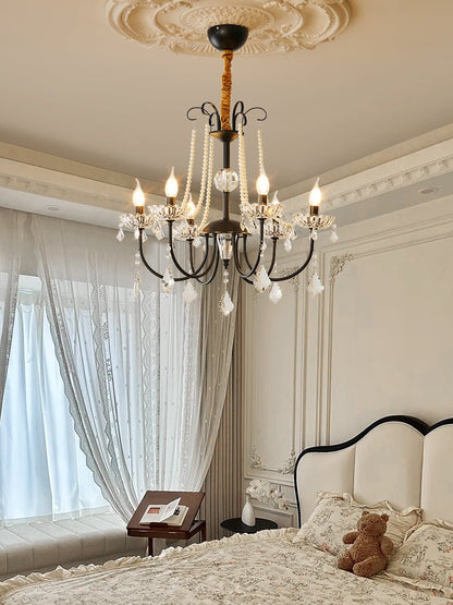 Elegant Regalia Crystal Chandelier - Adjustable Height, Dazzling Spark