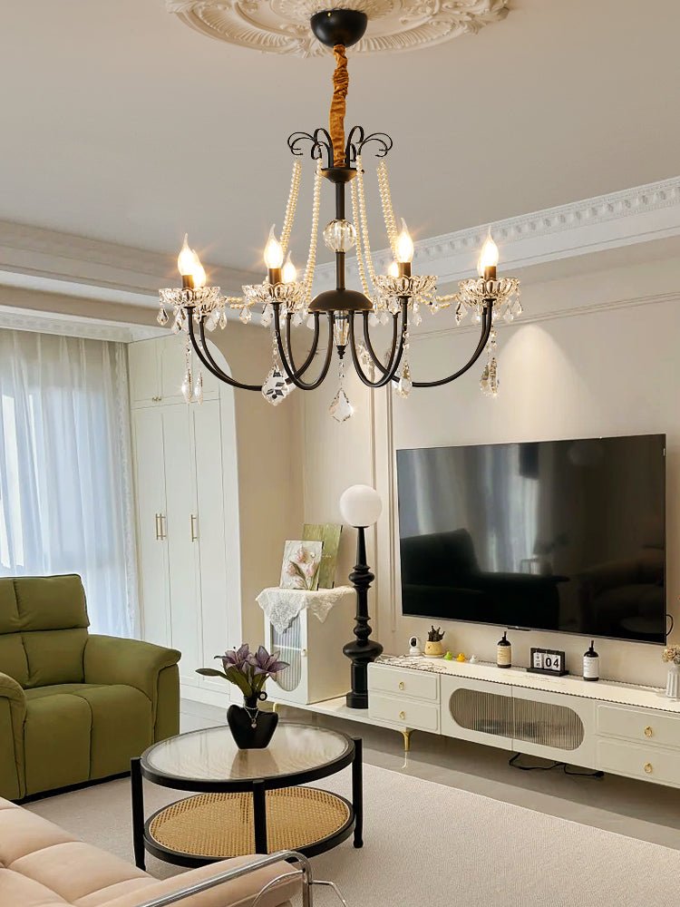 Elegant Regalia Crystal Chandelier - Adjustable Height, Dazzling Spark